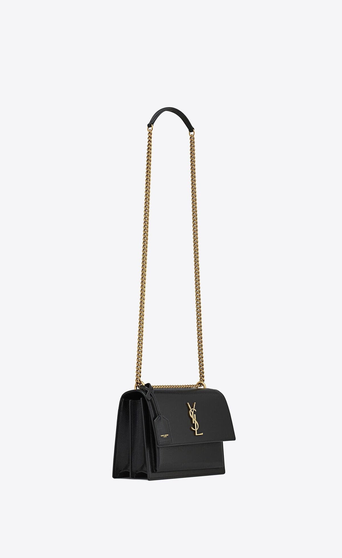 Saint Laurent SUNSET MEDIUM BARK TEXTURED EMBOSSED HANDBAG