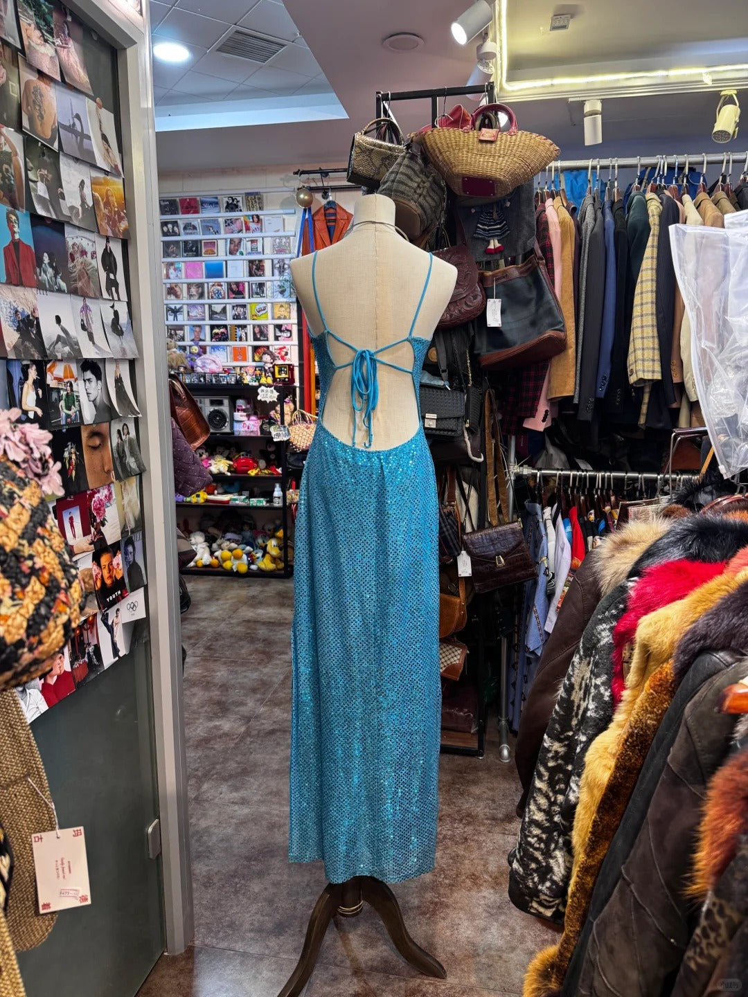 Vintage Blue Long Evening Dress gh6760