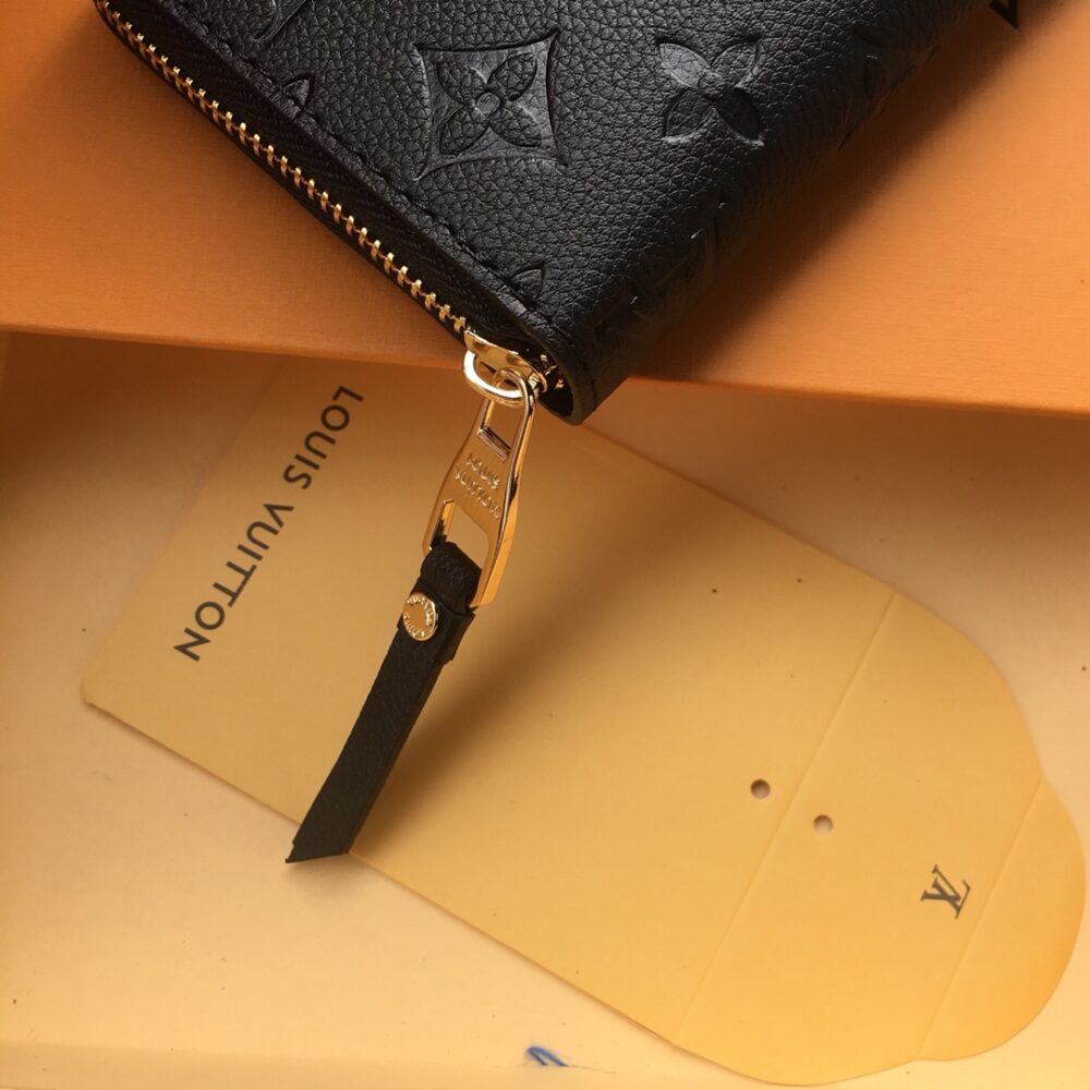 Louis Vuitton Zippy Wallet Monogram Black 19Cm M61864