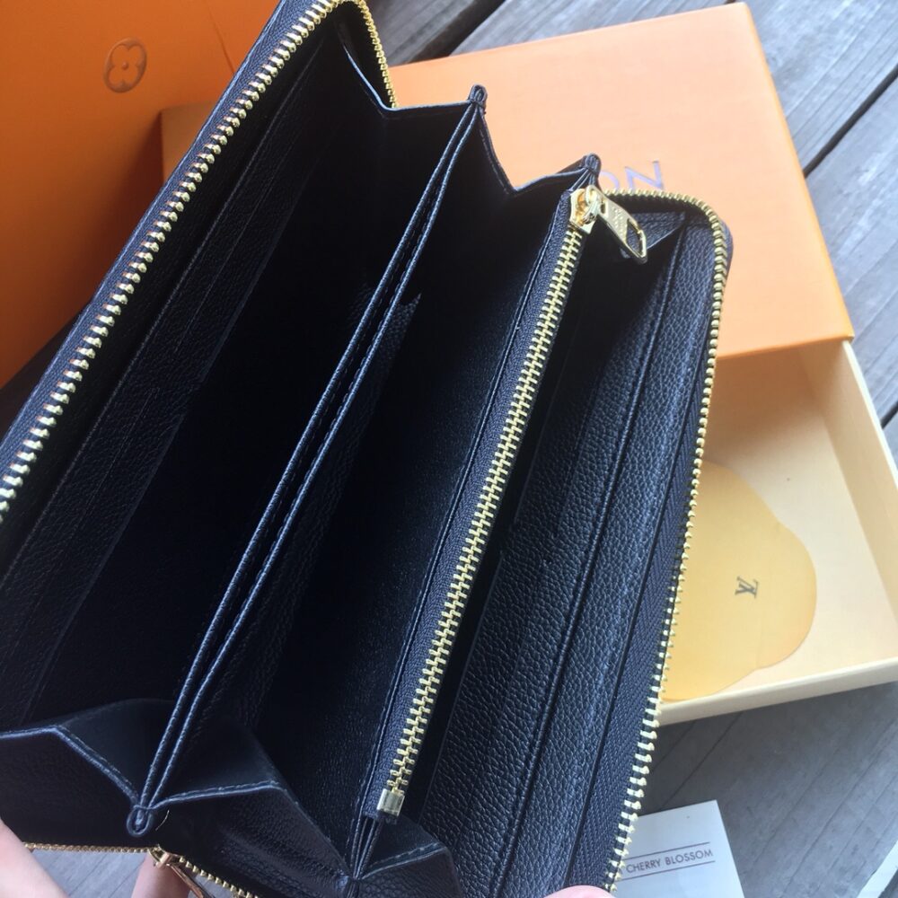 Louis Vuitton Zippy Wallet Monogram Black 19Cm M61864