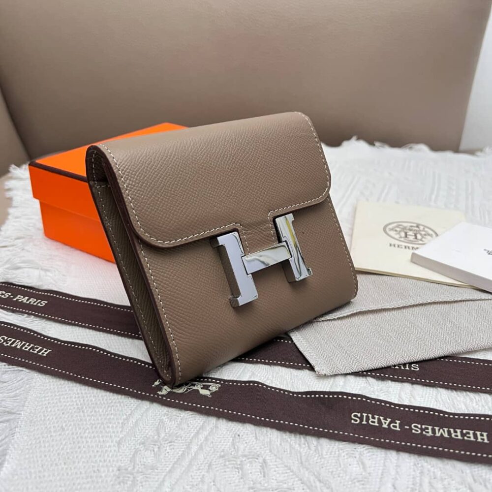 Hermes Constance Slim Wallet Etoupe 12Cm H082060CK18