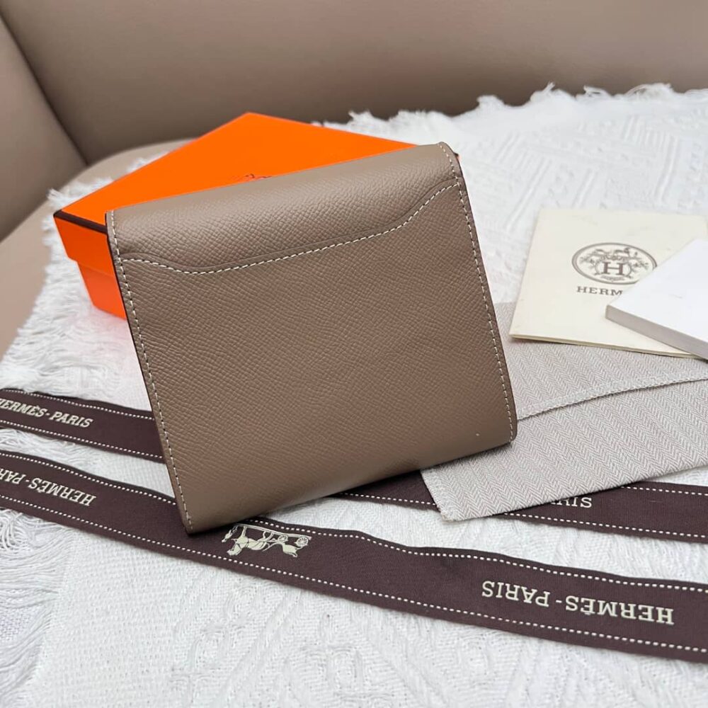 Hermes Constance Slim Wallet Etoupe 12Cm H082060CK18