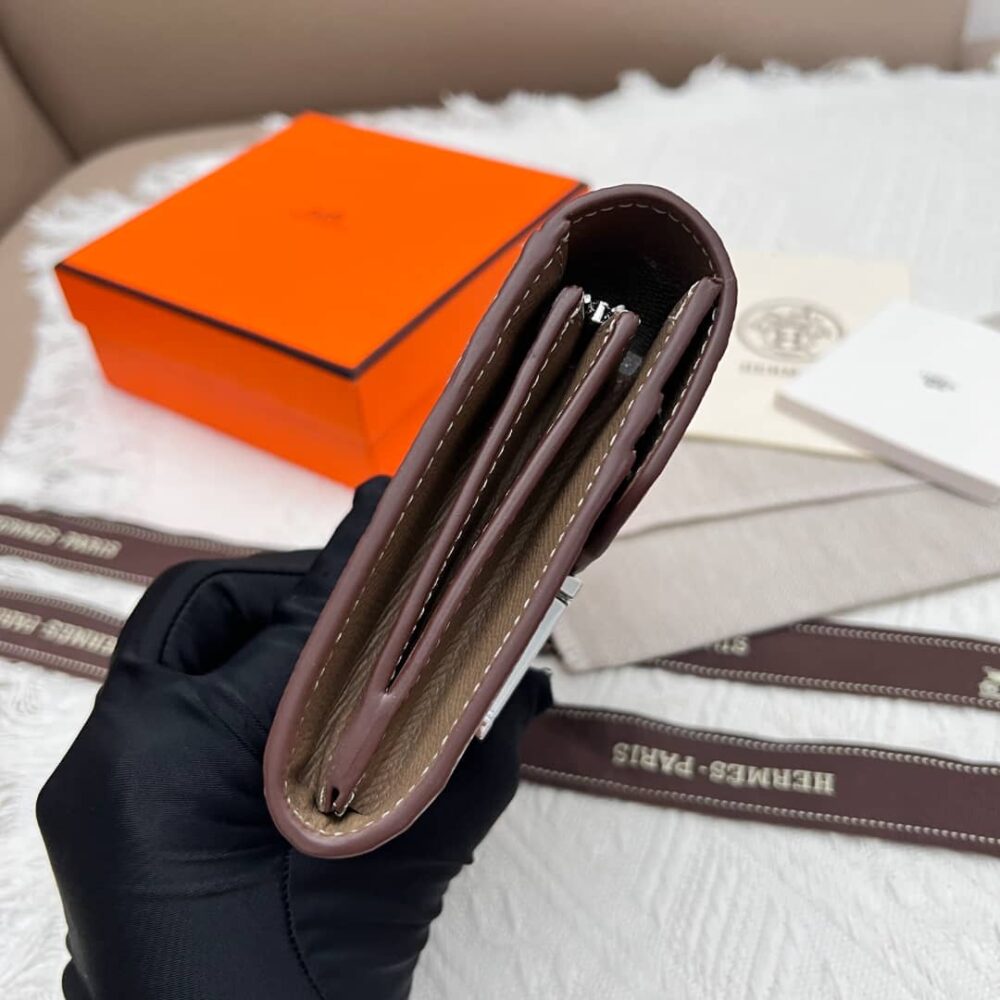 Hermes Constance Slim Wallet Etoupe 12Cm H082060CK18