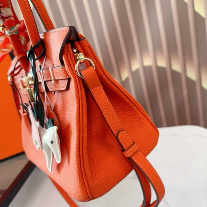 Hermes Birkin 25 Bag Togo Flame Orange 25Cm