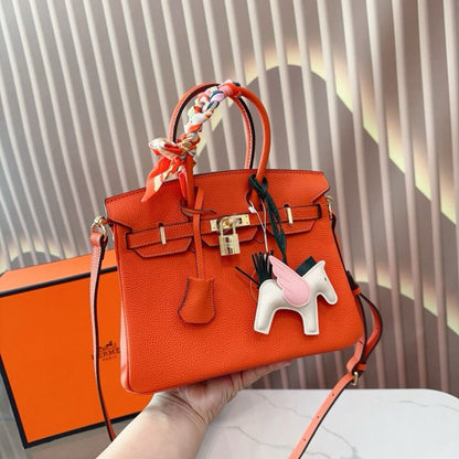 Hermes Birkin 25 Bag Togo Flame Orange 25Cm