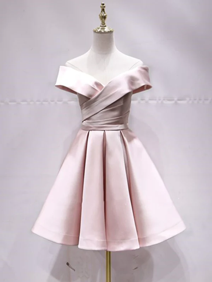 Off Shoulder Short Homecoming Dress Girls Junior Short Prom Gown  C1133