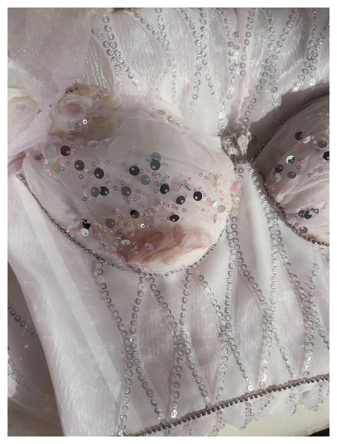 Girlhomeshops-Pink Sweet Sequin Short Tulle Homecoming Dress Birthday Party Dress gh5042