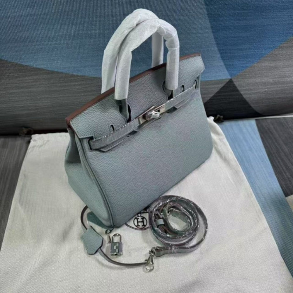 Hermes Birkin 30 Bag Epsom Silver Hardware Blue 30Cm
