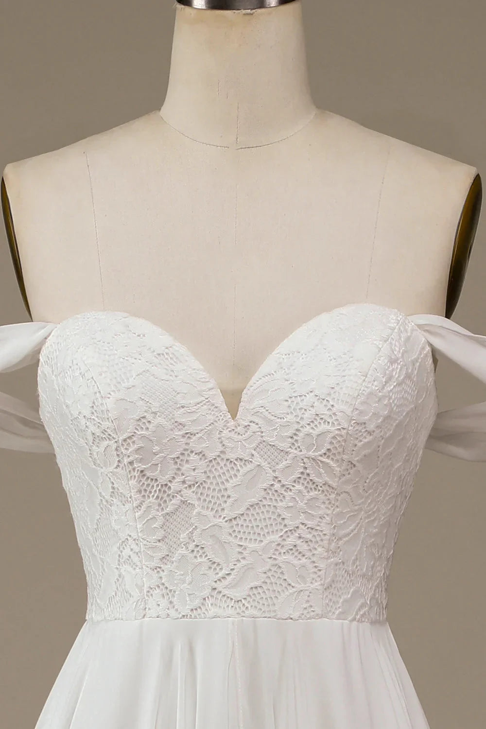 Ivory Bohemian Snow Spinning Asymmetric Lace Wedding Dress