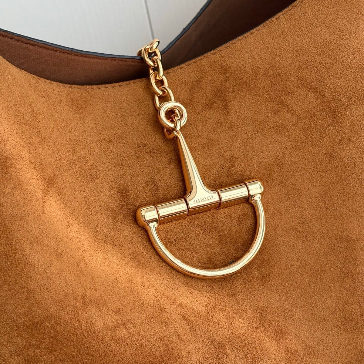 Gucci Softbit Maxi Shoulder Bag Brown 46Cm