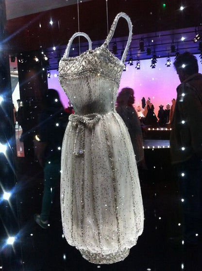 girlhomeshops--White Gorgeous Exquisite Beaded Shiny Tulle Short Princess Elegant Formal Homecoming Dress Hoco Dress gh5601