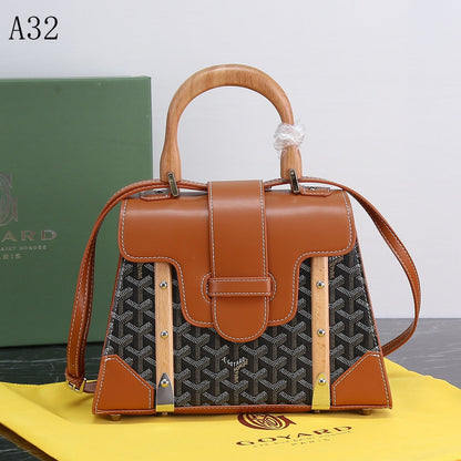 GOYARD SAIGON PM BAG BLACK &amp; TAN 20CM