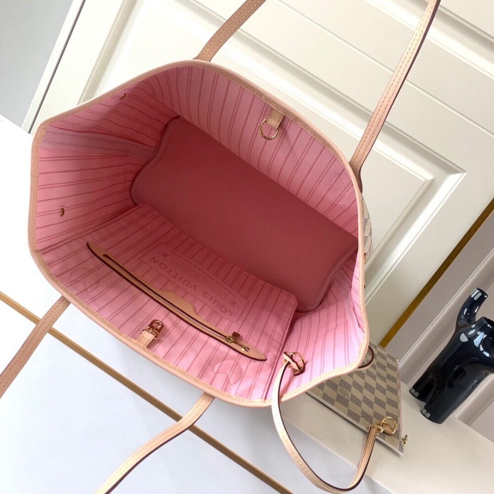 Louis Vuitton Neverfull MM Damier Azur Pink 31Cm N41605