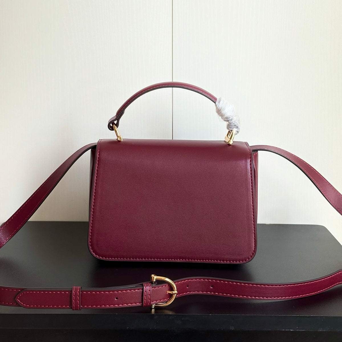 Gucci Siena Small Top Handle Bag Burgundy 19Cm