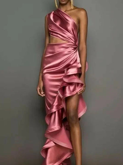 Tight/Straight Shoulder to Floor Prom Dress