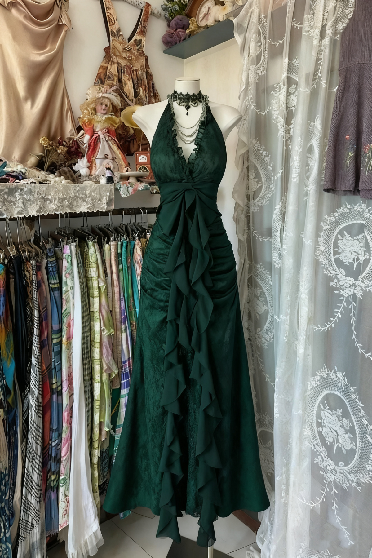 Black Elegant Vintage Prom Gowns Prom Dresses