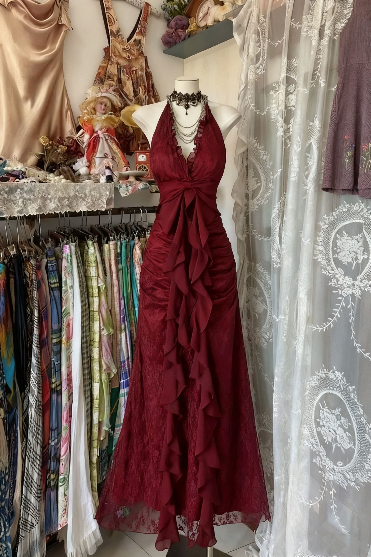 Black Elegant Vintage Prom Gowns Prom Dresses