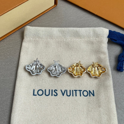 LOUIS VUITTON LV AQUATIC EARRINGS GOLD M01632