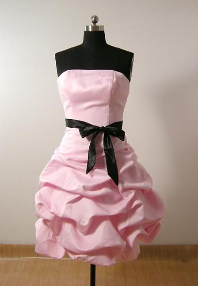 Pink Short Birthday Dress, Party Dress, Back-to-School Dress gh6864