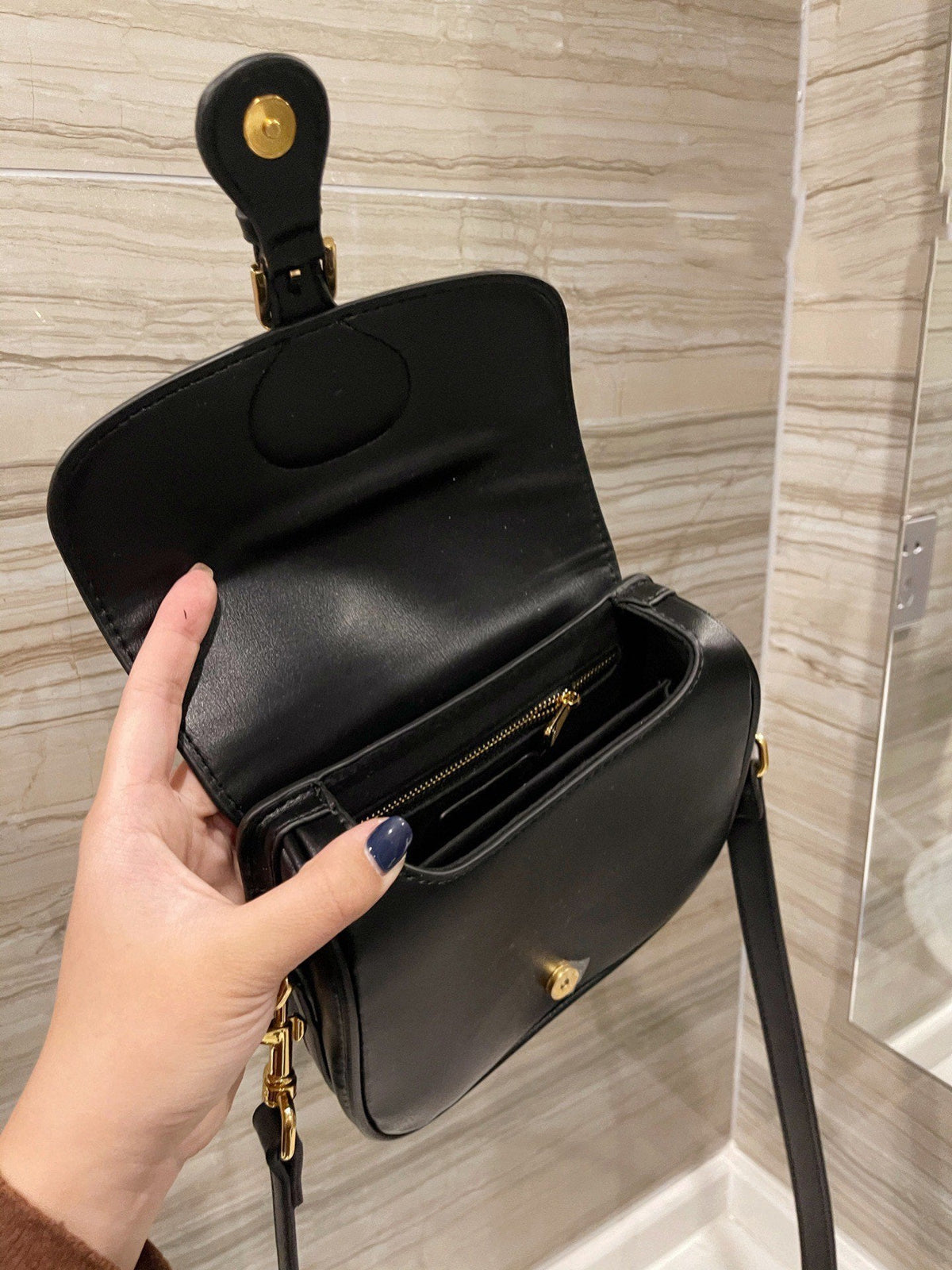 Dior Medium Dior Bobby Bag Black Box Calfskin Women
