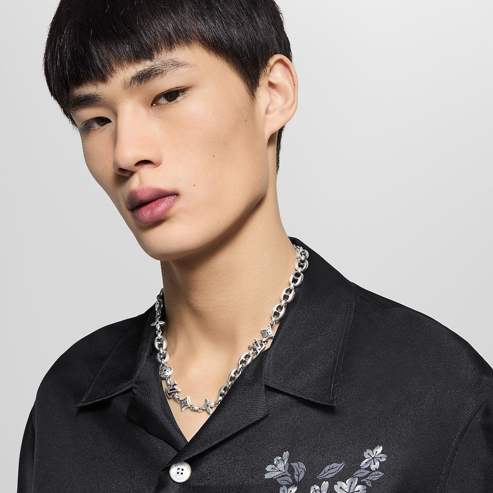Louis Vuitton Lv Sailor Medium Chain Necklace Silver M03189