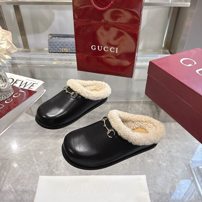 Gucci Women Mule With Horsebit Black Leather