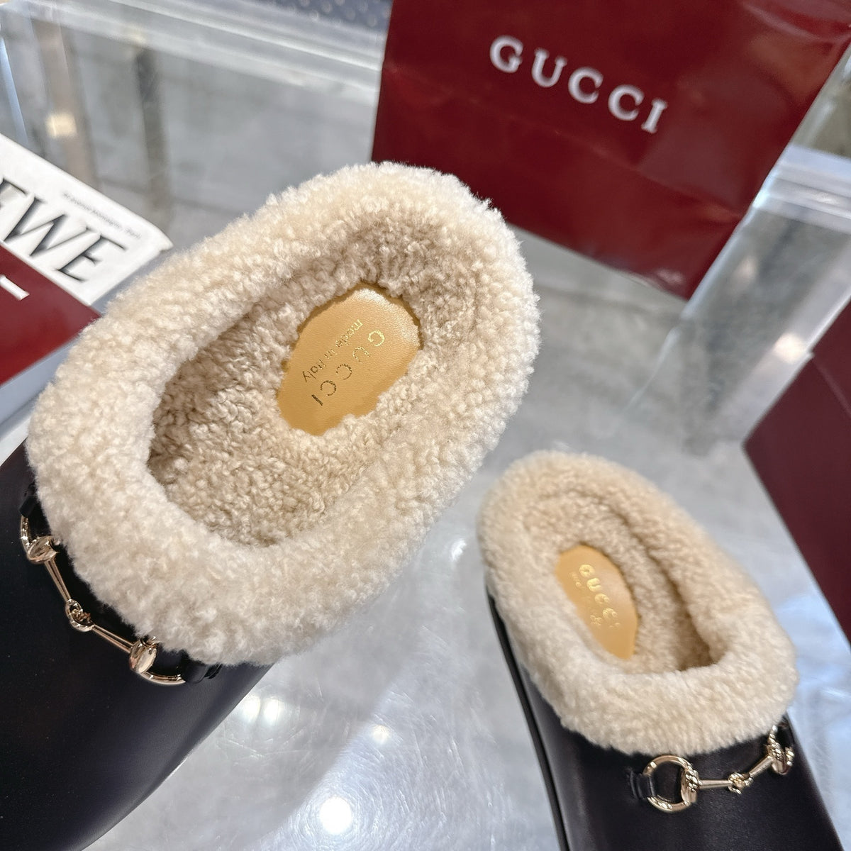 Gucci Women Mule With Horsebit Black Leather