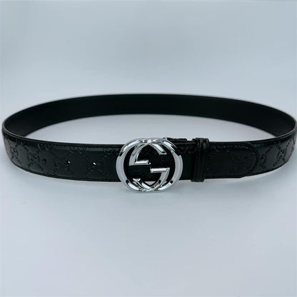GUCCI INTERLOCKING G BUCKLE BELT BLACK