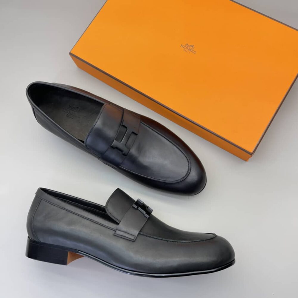 Hermes Paris Loafer Black With Black Metal H232903ZA02395