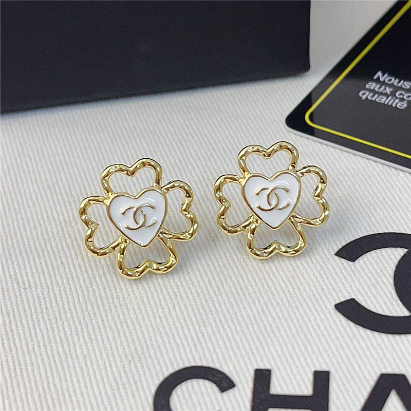 Chanel Stud Earrings In Gold Metal