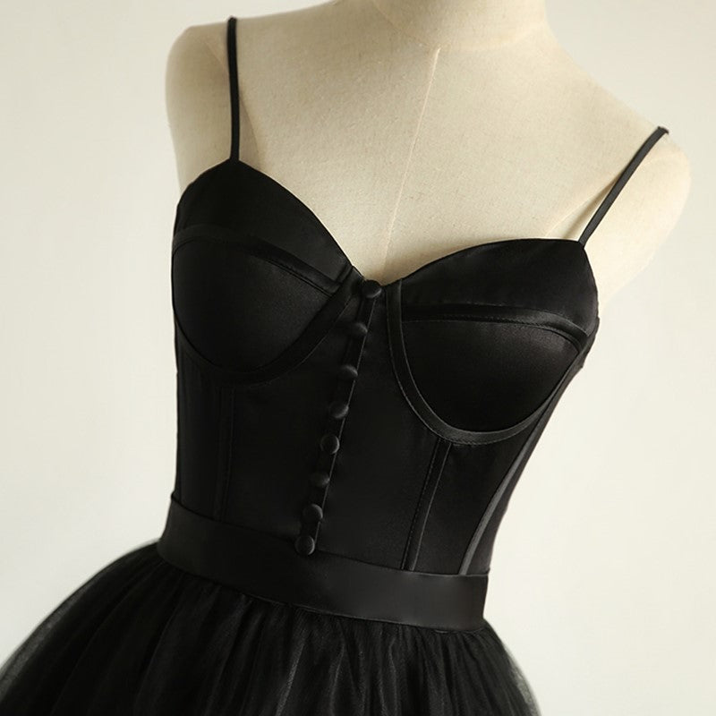Charming Black Long Prom Gown, Black Prom Dresses