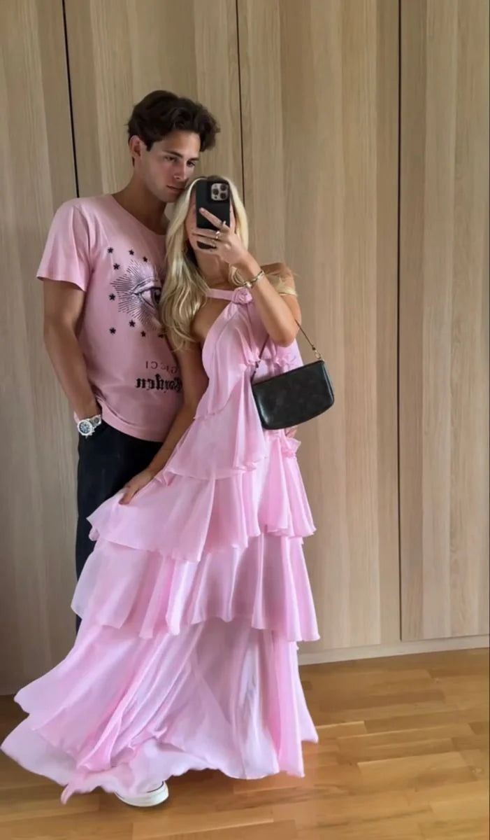 Classic Pink Prom Dresses Long Prom Gowns 22Th Birthday Outfit
