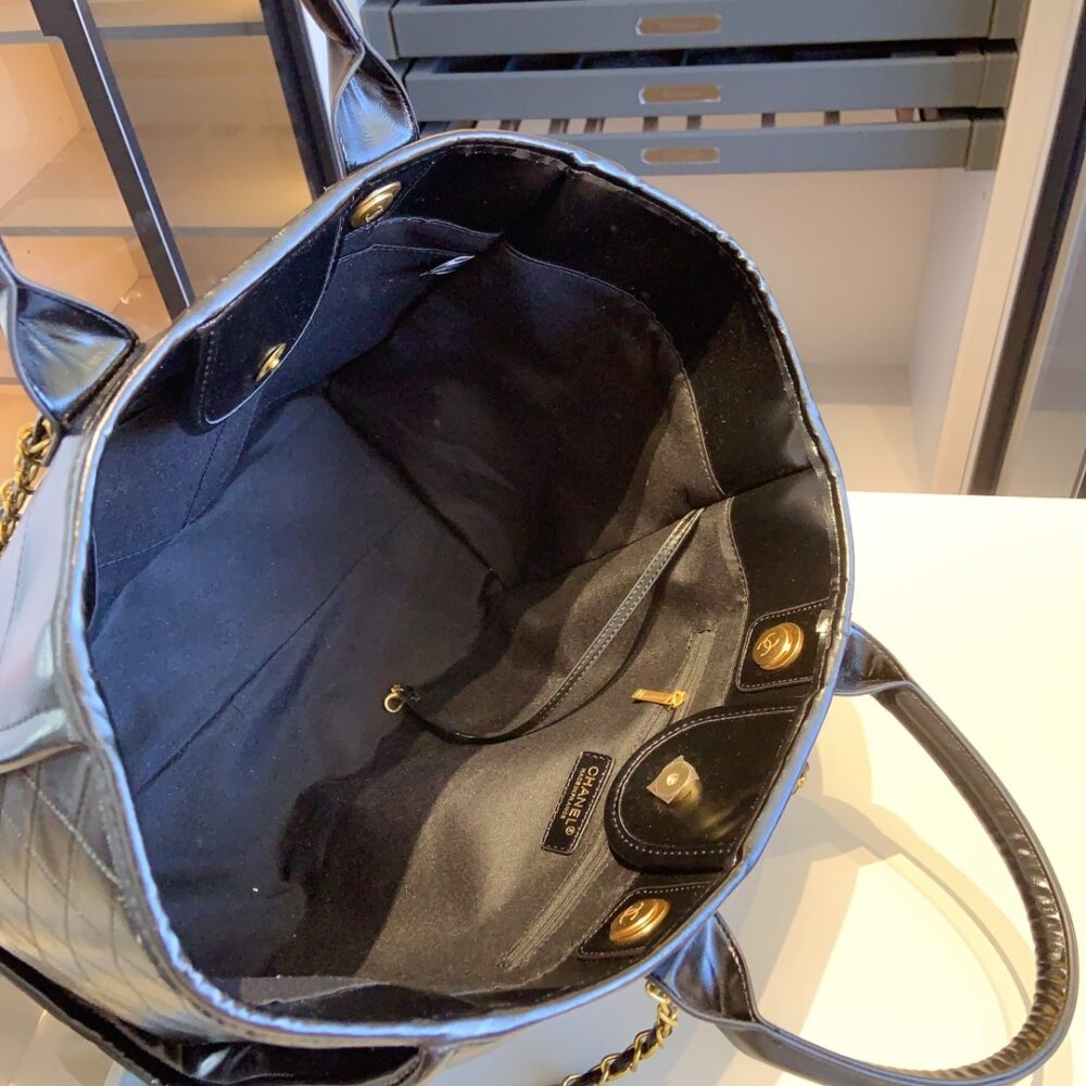 Chanel Deauville Large Shopping Bag Black 38Cm