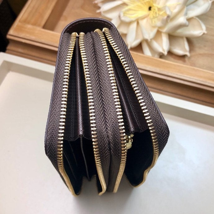 Louis Vuitton Clemence Wallet Damier Ebene Canvas