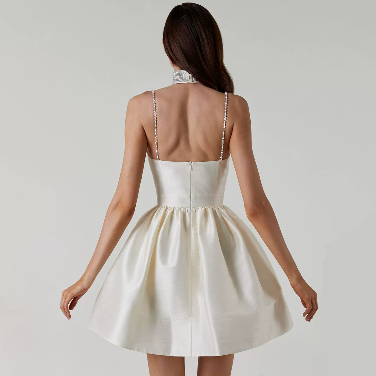 Glamorous A-Line Short Homecoming Dress Beaded Strap Formal Gown TP5776
