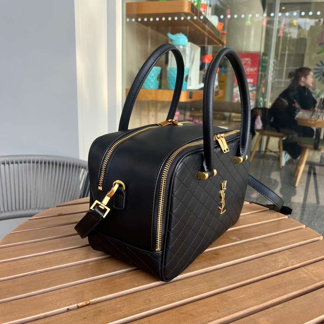 Saint Laurent Lyia Duffle In Quilted