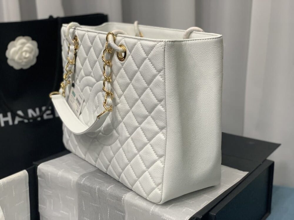 Chanel Bolsa Grand Tote Bag White 33Cm