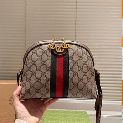 Gucci Ophidia Small Shoulder GG Supreme Beige Ebony 23Cm 499621 K05NG 8745