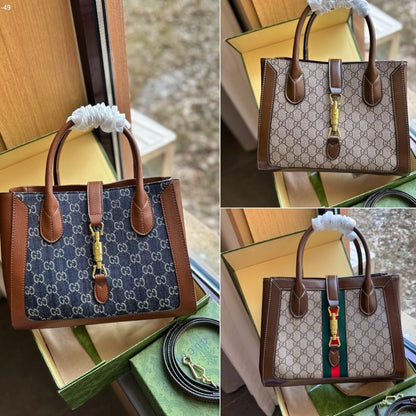 Gucci GG Jackie 1961 Tote Blue Denim 30Cm