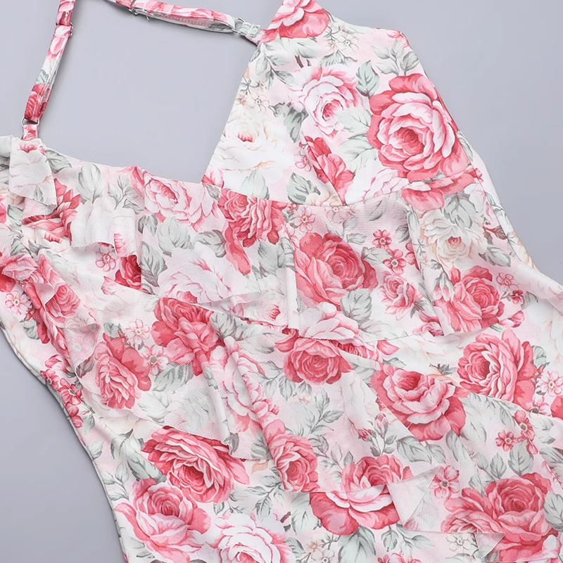New Simple Fashion Floral Spaghetti Strap Dress TP2891
