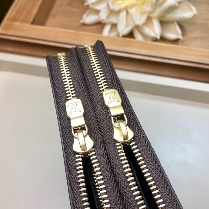 Louis Vuitton Clemence Wallet Damier Ebene Canvas