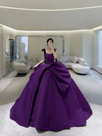 Purple Ball Gown Quinceanera Dress A Line Evening Gown