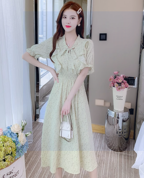 New Fashion Simple Floaral Design Women Long Dress TP3049