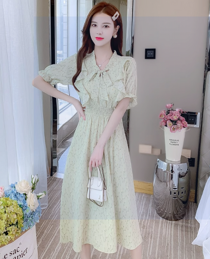 New Fashion Simple Floaral Design Women Long Dress TP3049