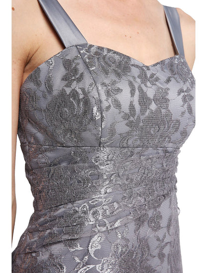 Sheath / Column Mother of the Bride Dress Two Piece Straps Knee Length Lace Sleeveless yes with Lace Appliques