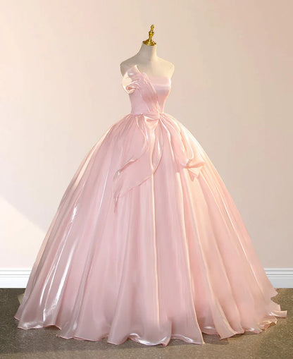 Elegant Shiny Pink Eugenia Ball Dress Adult Dress