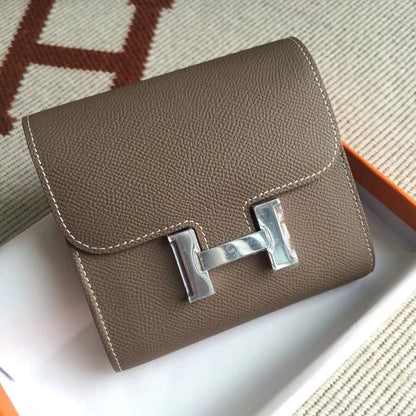 Hermes Constance Slim Wallet Etoupe 12Cm H082060CK18