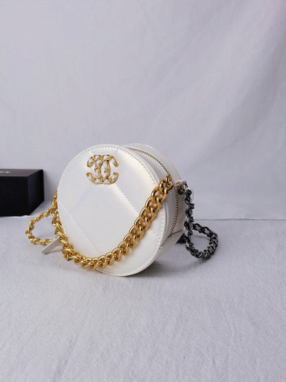 Chanel 19 Round White crossbody bag