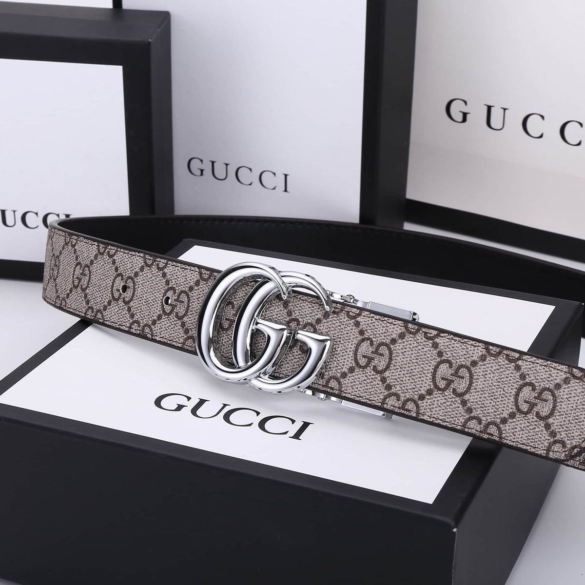 GUCCI GG MARMONT REVERSIBLE BELT BEIGE 627055 92TIN 4075