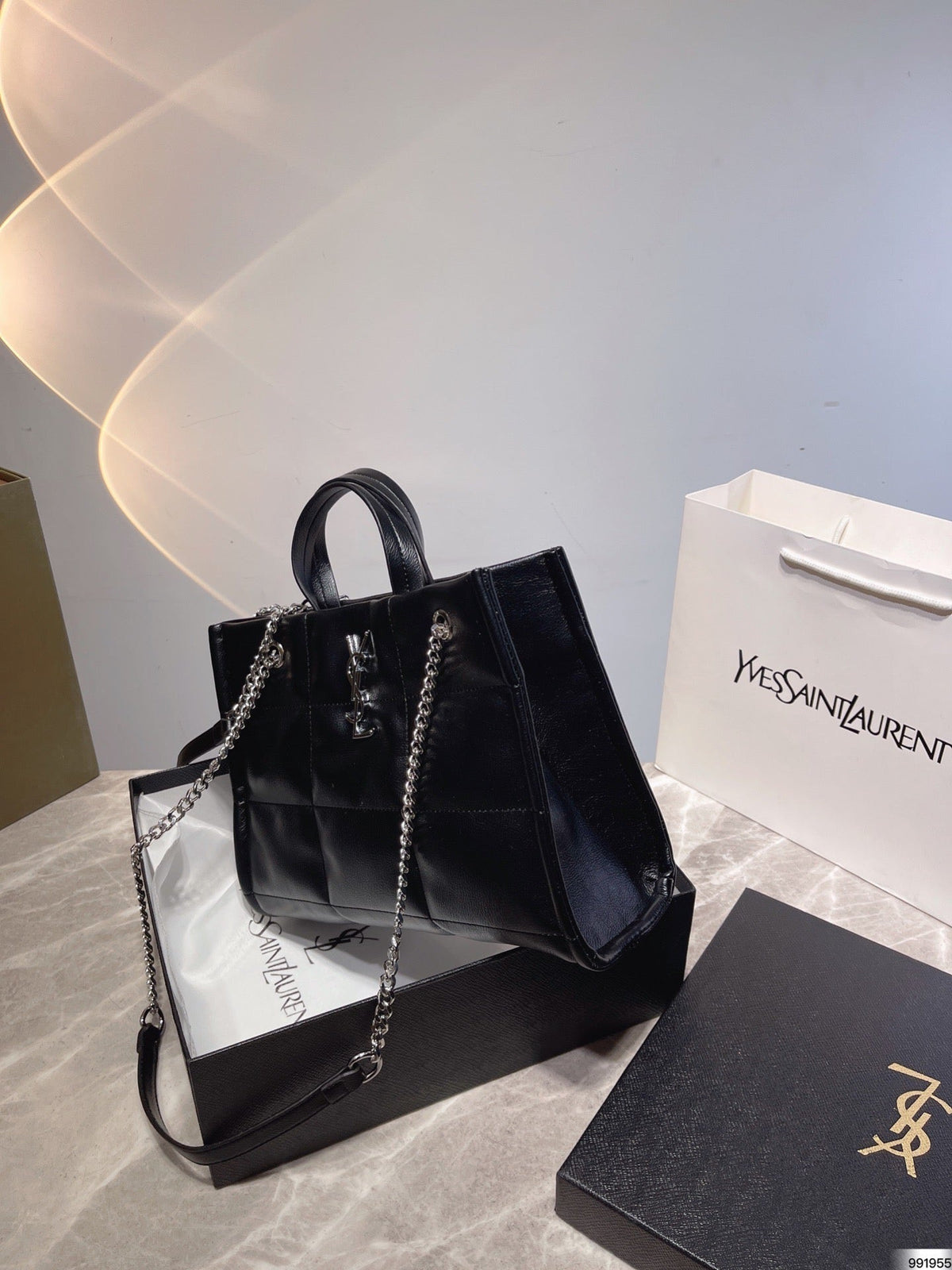 SAINT LAURENT shoulder bag Silver Tone